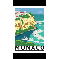 AF210- Lot de 5 Affiches Monaco- 20x30cm